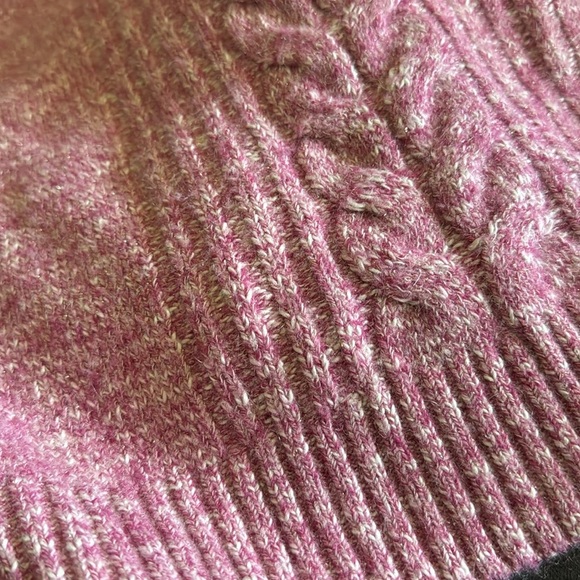 GREYLIN Claris Cozy Lurex Knot Sweater in Magneta Pink  Wool Blend in Sz Large - Picture 8 of 9